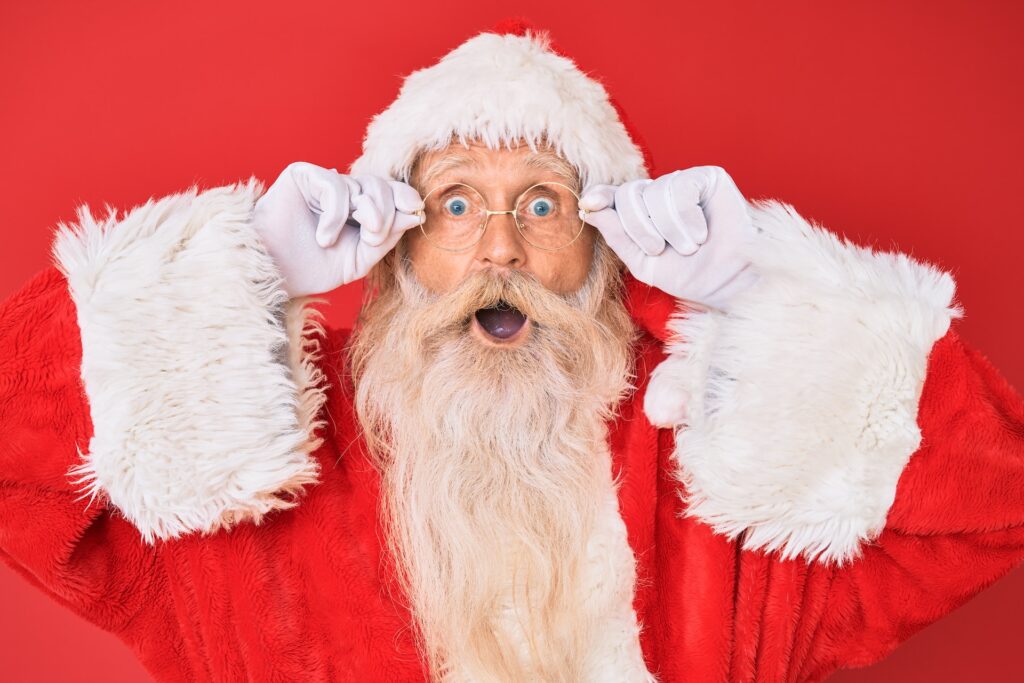 Santa looking shocked