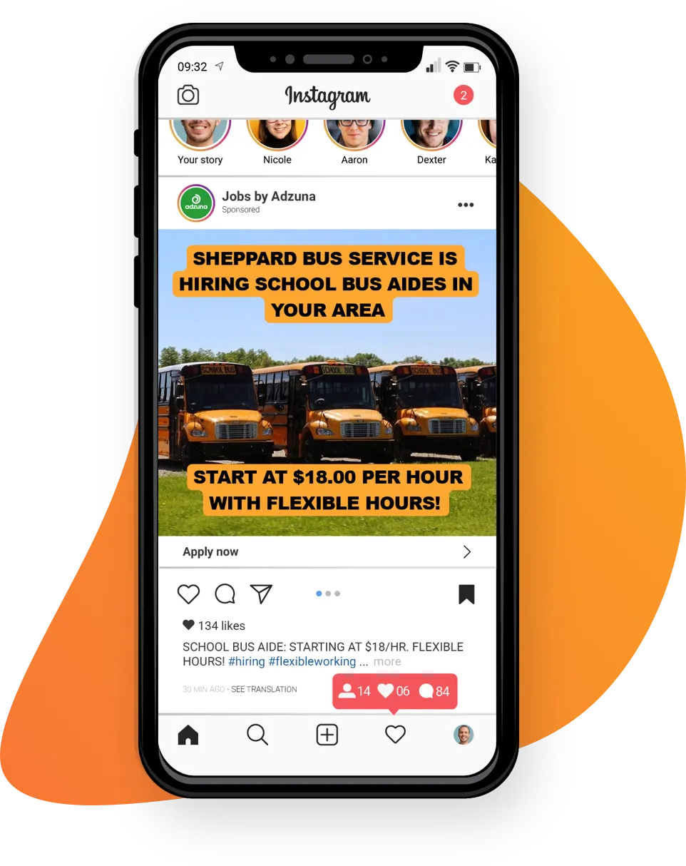 A social media campaign shown on a mobile phone